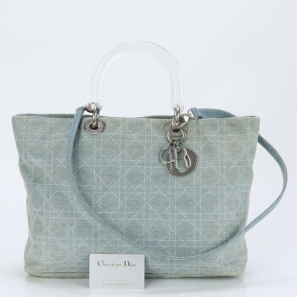 Christian Dior Cannage Lady Denim Tote Bag Card